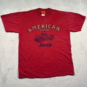 Vintage Y2K Jeep‎ American Legend Graphic Tee Short Sleeve T-Shirt Red Size M